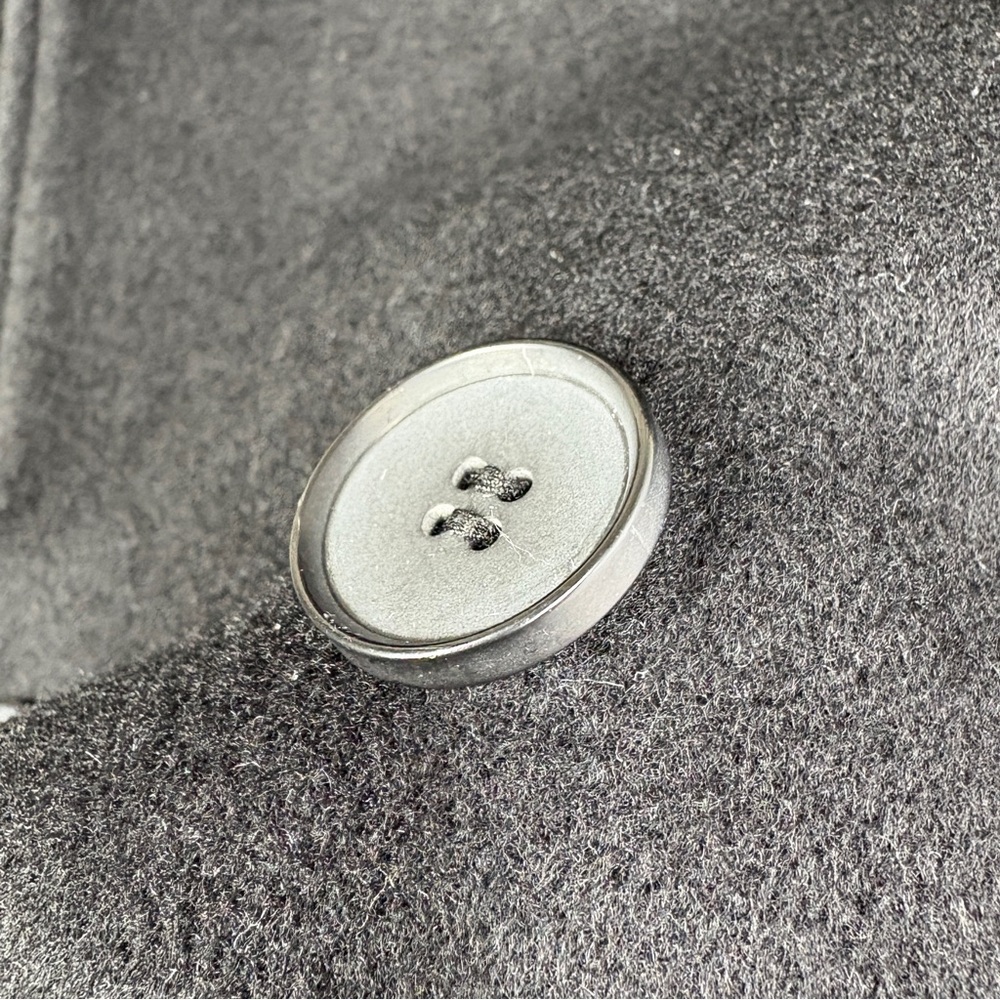 EVERLANE Mens Modern Peacoat Wool Cashmere Double Breasted Size XL Black - Picture 11 of 16